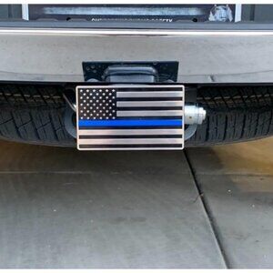 USA Flag Metal Trailer Hitch Cover (Fits 2" Receivers)